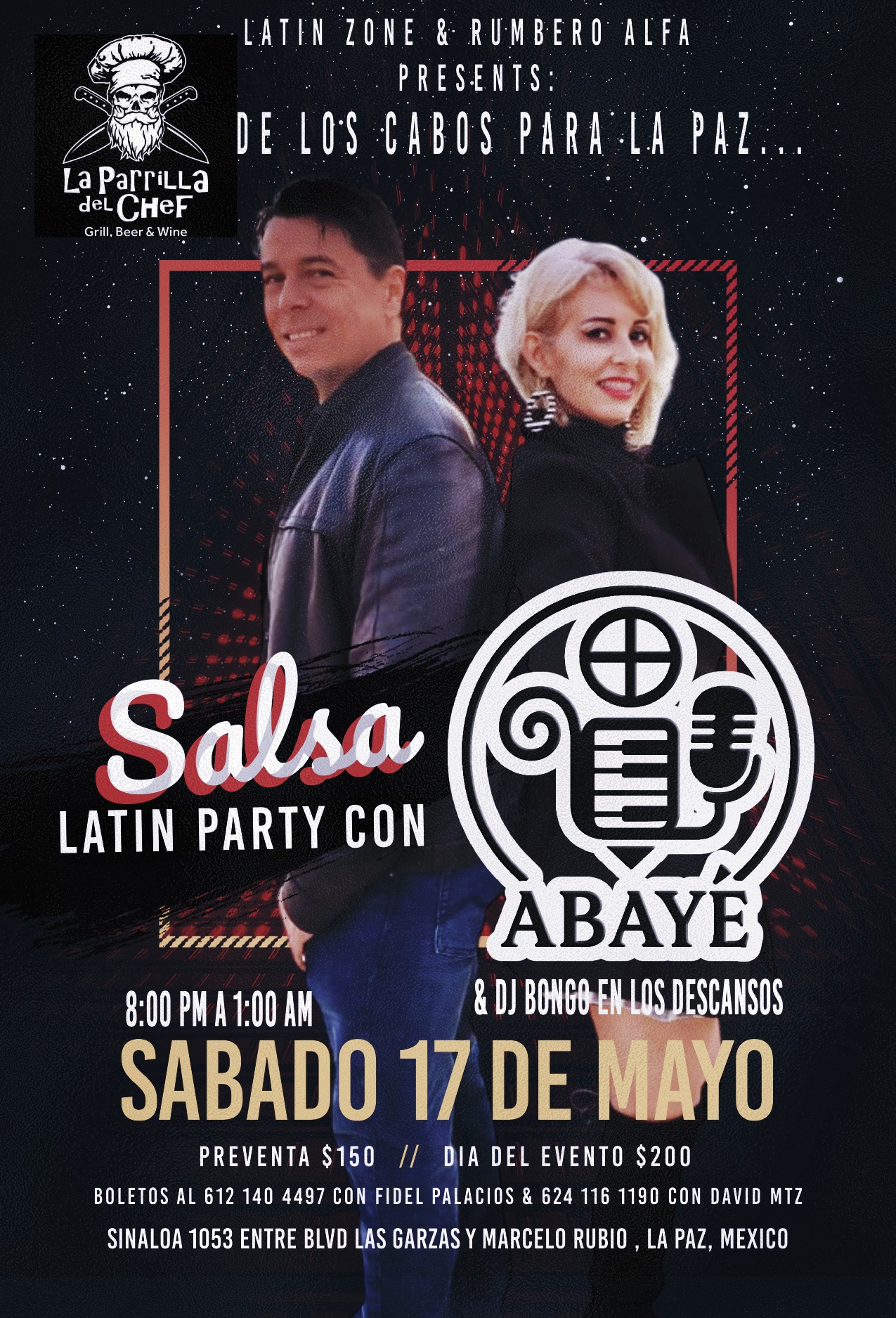 Salsa Latin Party con ABAYÉ De Los Cabos para La Paz