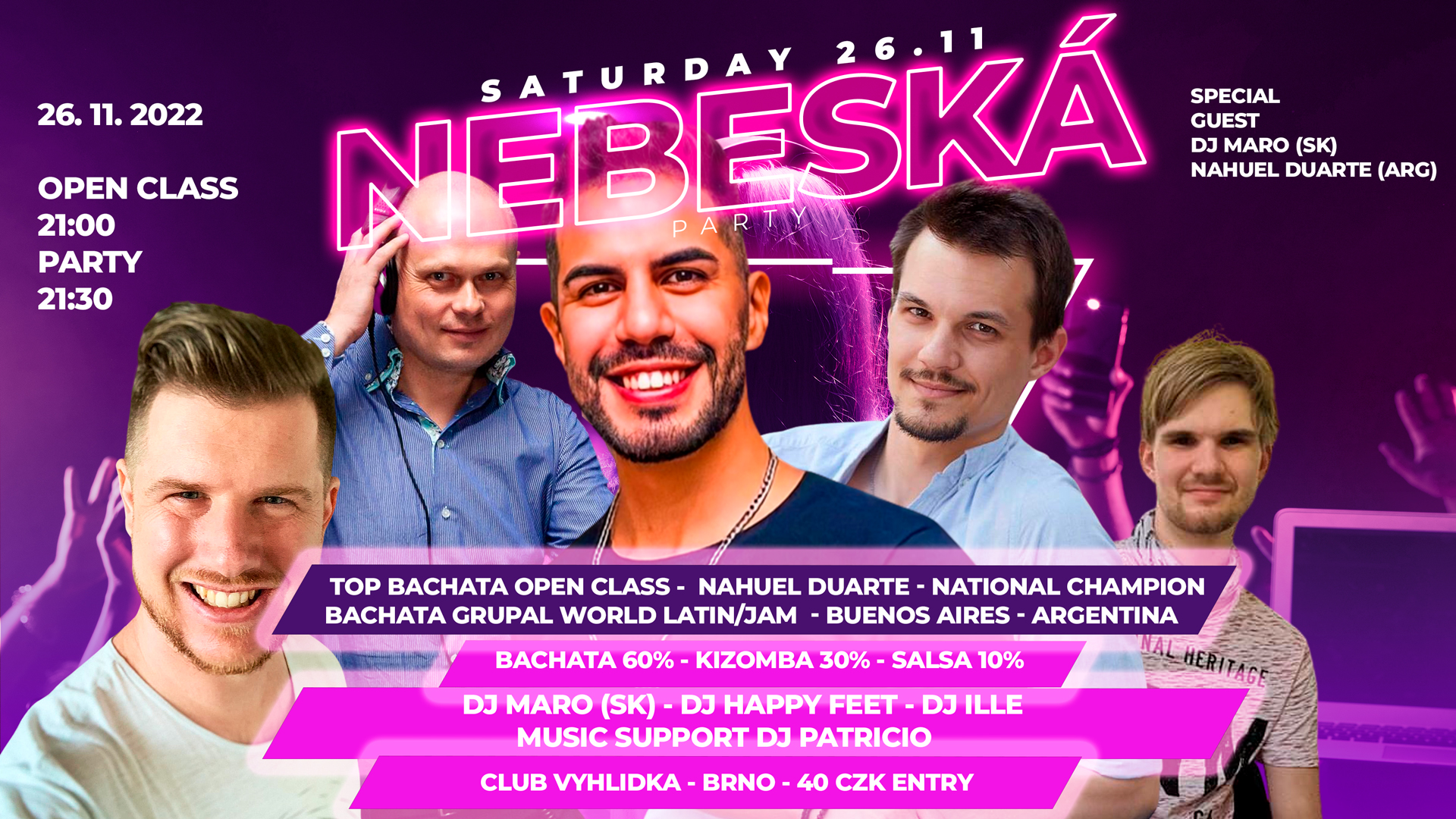 NO. 2 NEBESKA PARTY - Nahuel Duarte (ARG) - DJ Maro (SK) - DJ Happy Feet - DJ Ille - DJ Patricio
