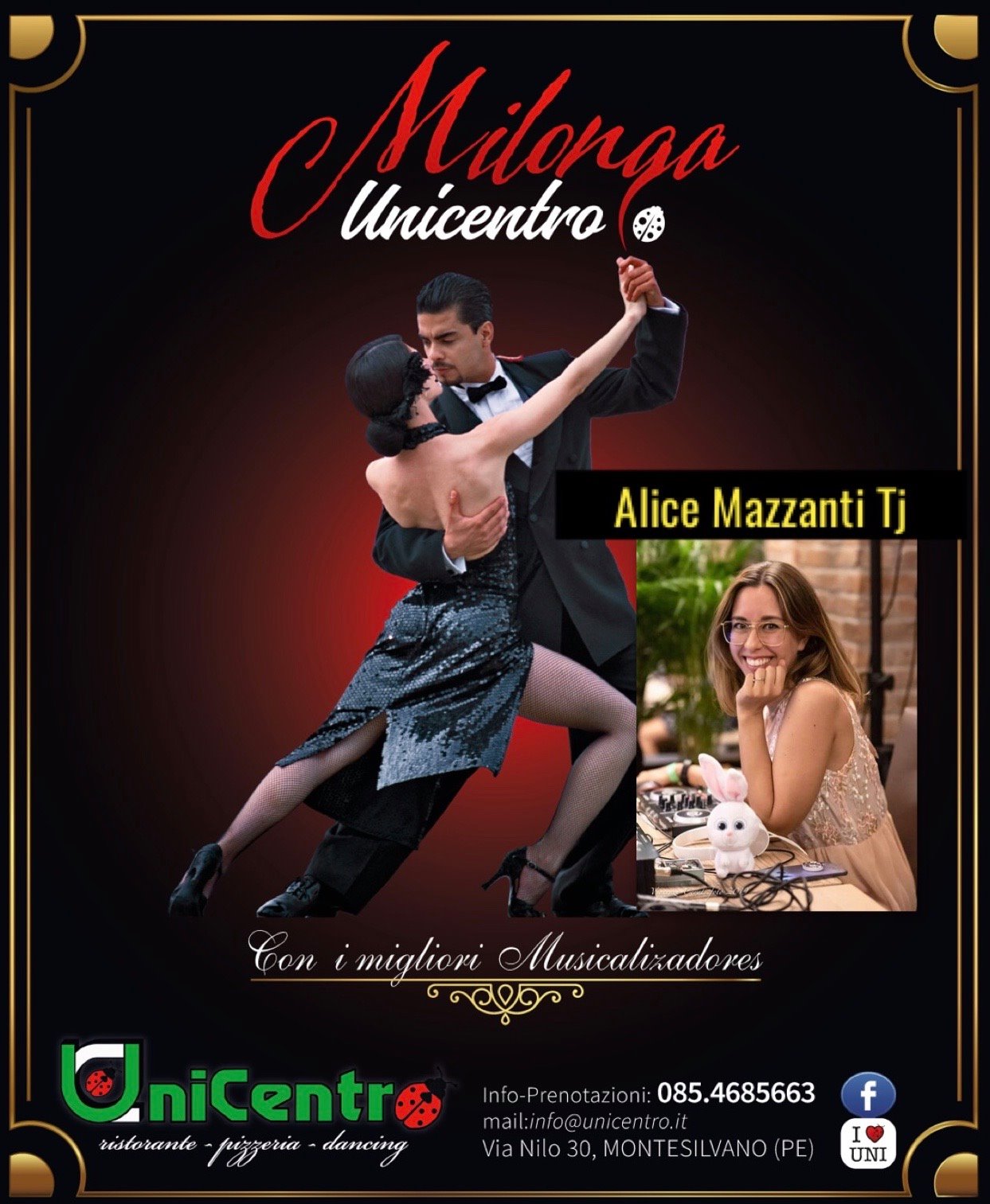 Milonga Unicentro - venerdì 15 novembre - Alice Mazzanti Tj