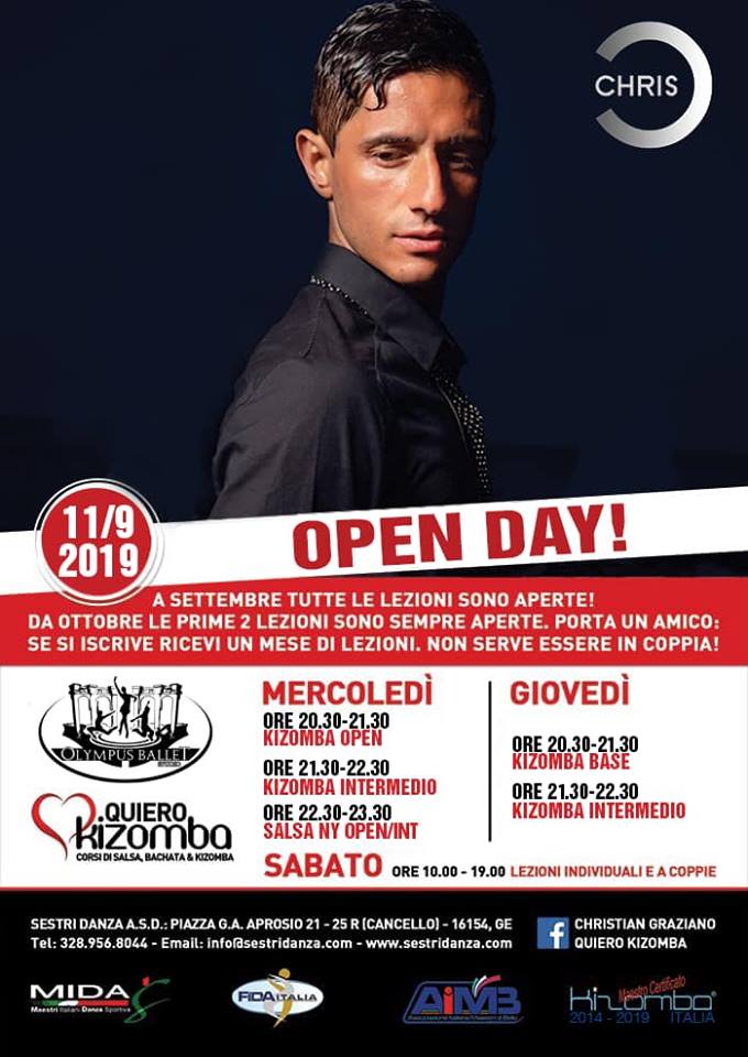 Nuovi Corsi by Chris "Quiero Kizomba" - OPEN DAY Olympus Ballet