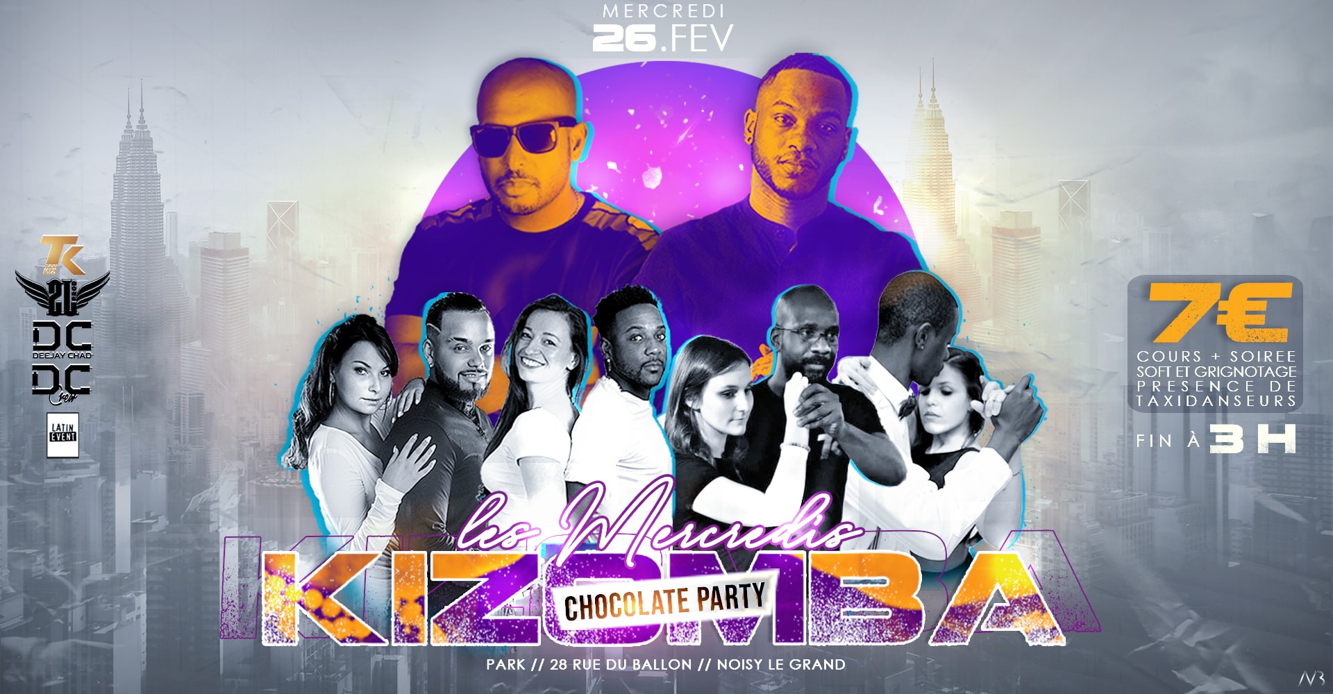 Mercredi 26 février Kizomba Semba Urban Dj Diablo & Dj Lil G