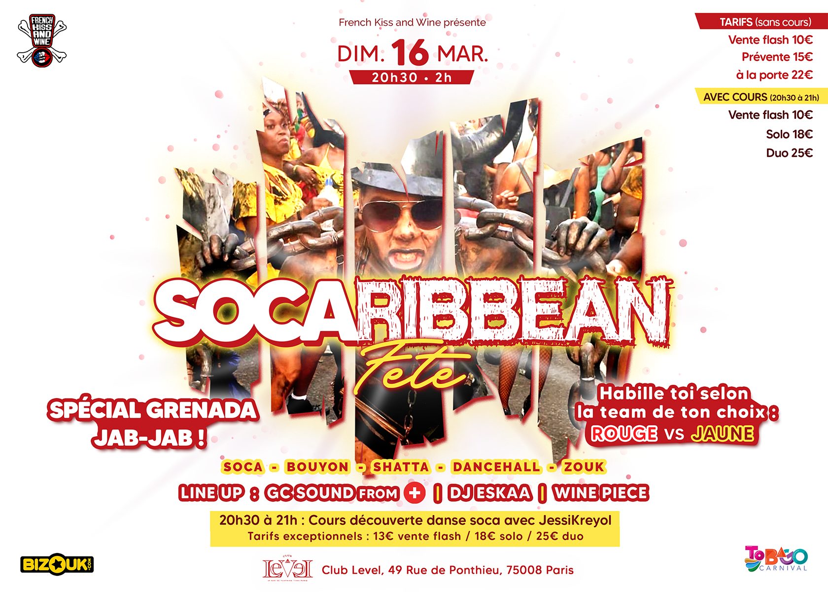 SOCARIBBEAN FETE - Grenada Jabjab special : Tous en jaune ou rouge