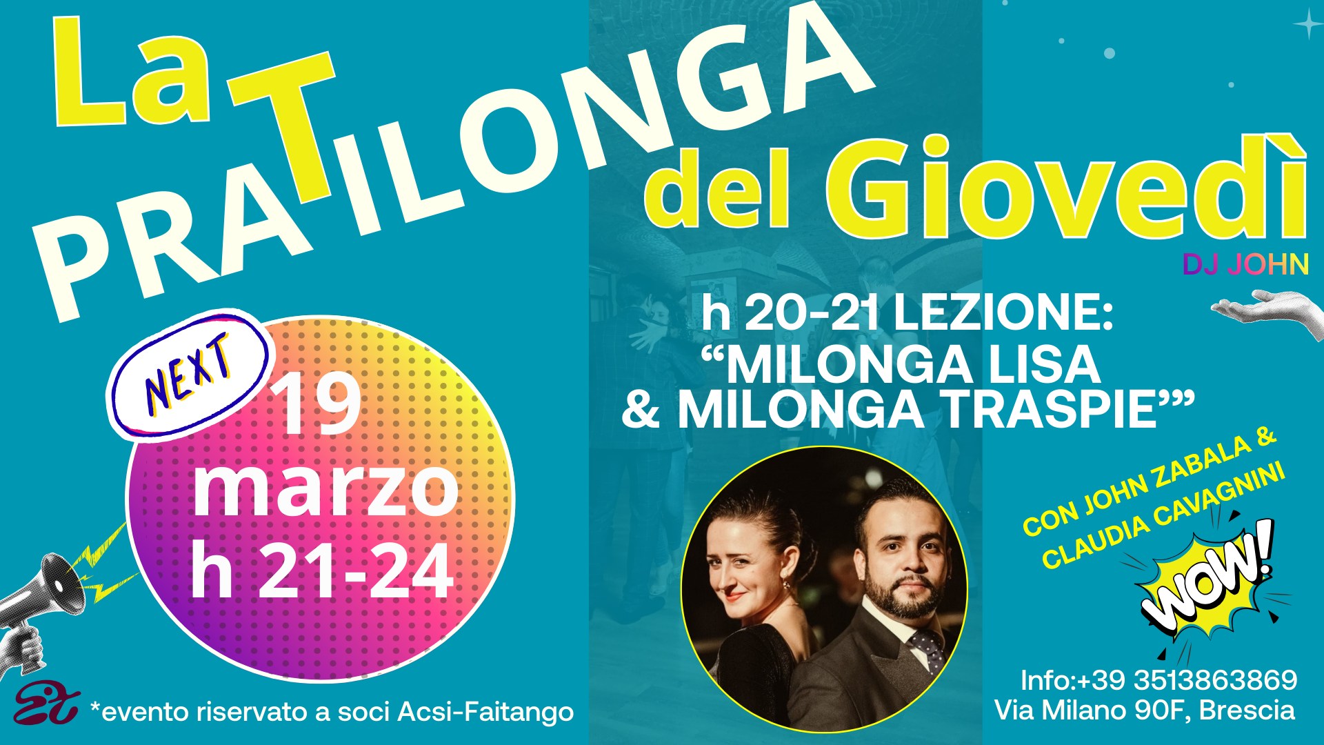 la Pratilonga del giovedì con John Zabala