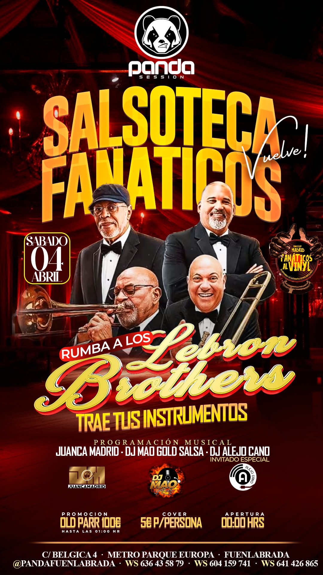 Rumba a los LEBRON BROTHERS Salsoteca Fanaticos MADRID