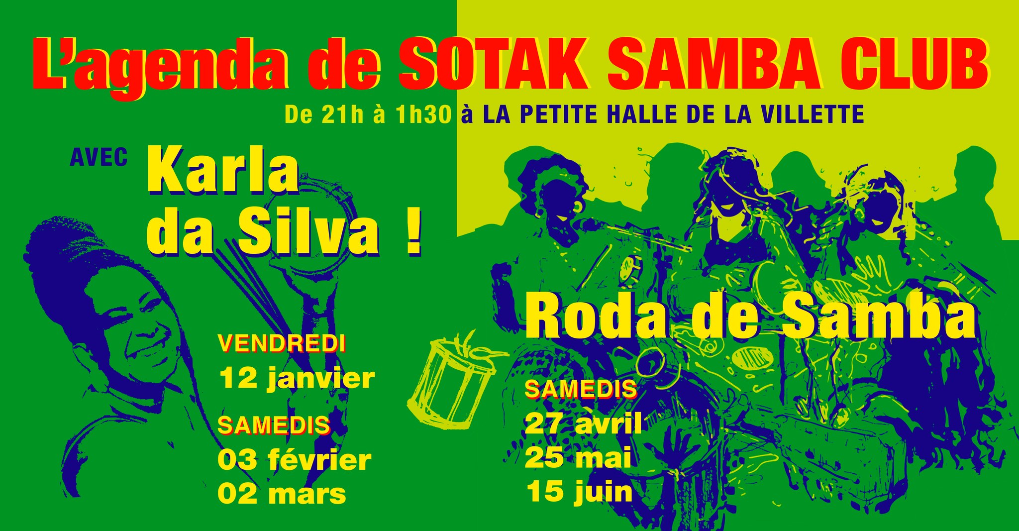 SOTAK SAMBA CLUB invite Karla da Silva + DJ Tom B La Petite Halle