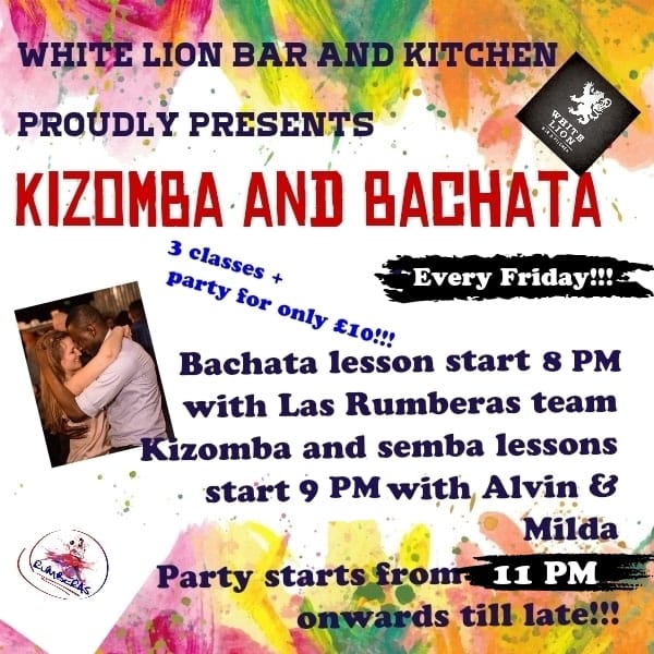 Friday Kizomba And Bachata At The White Lion Bar And Kitchen