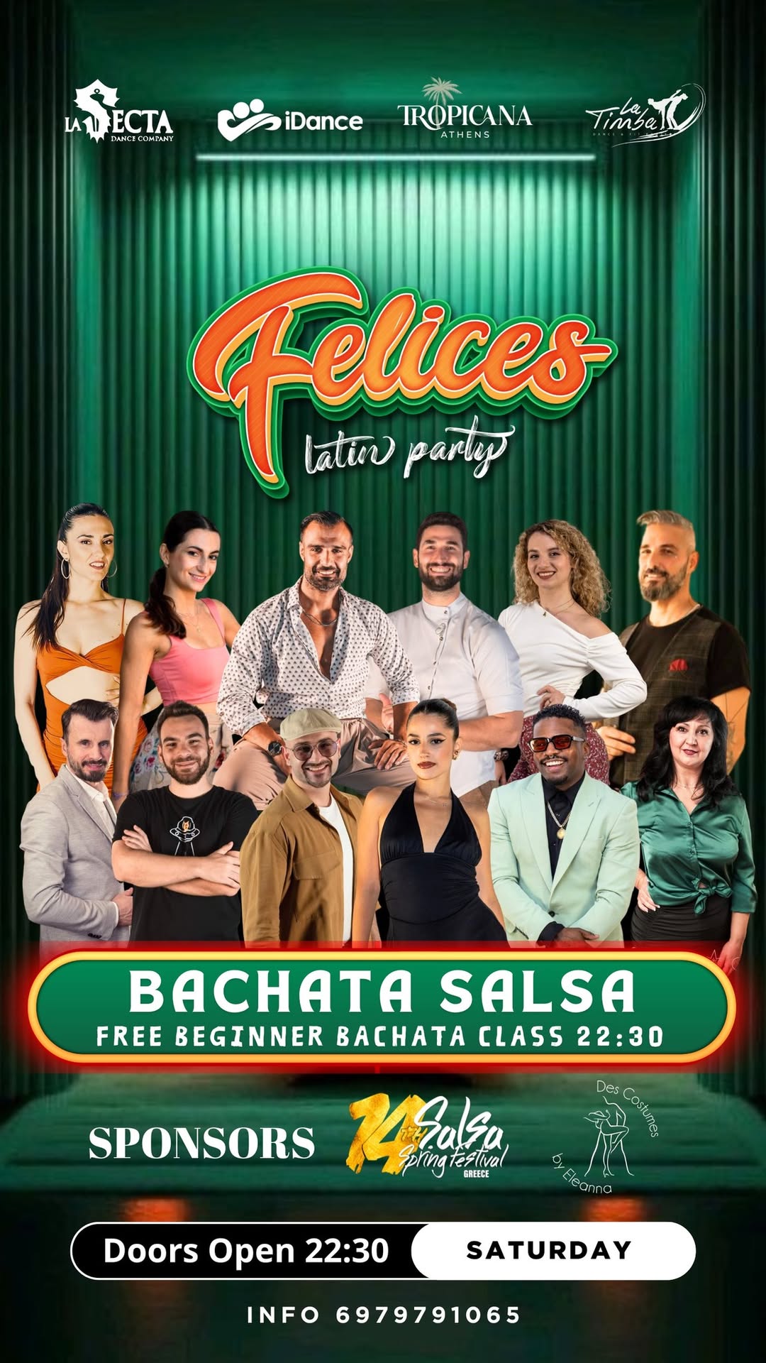 BACHATA SALSA PARTY On 10 May FELICES On Saturday At Tropicana Latin Bar Athens