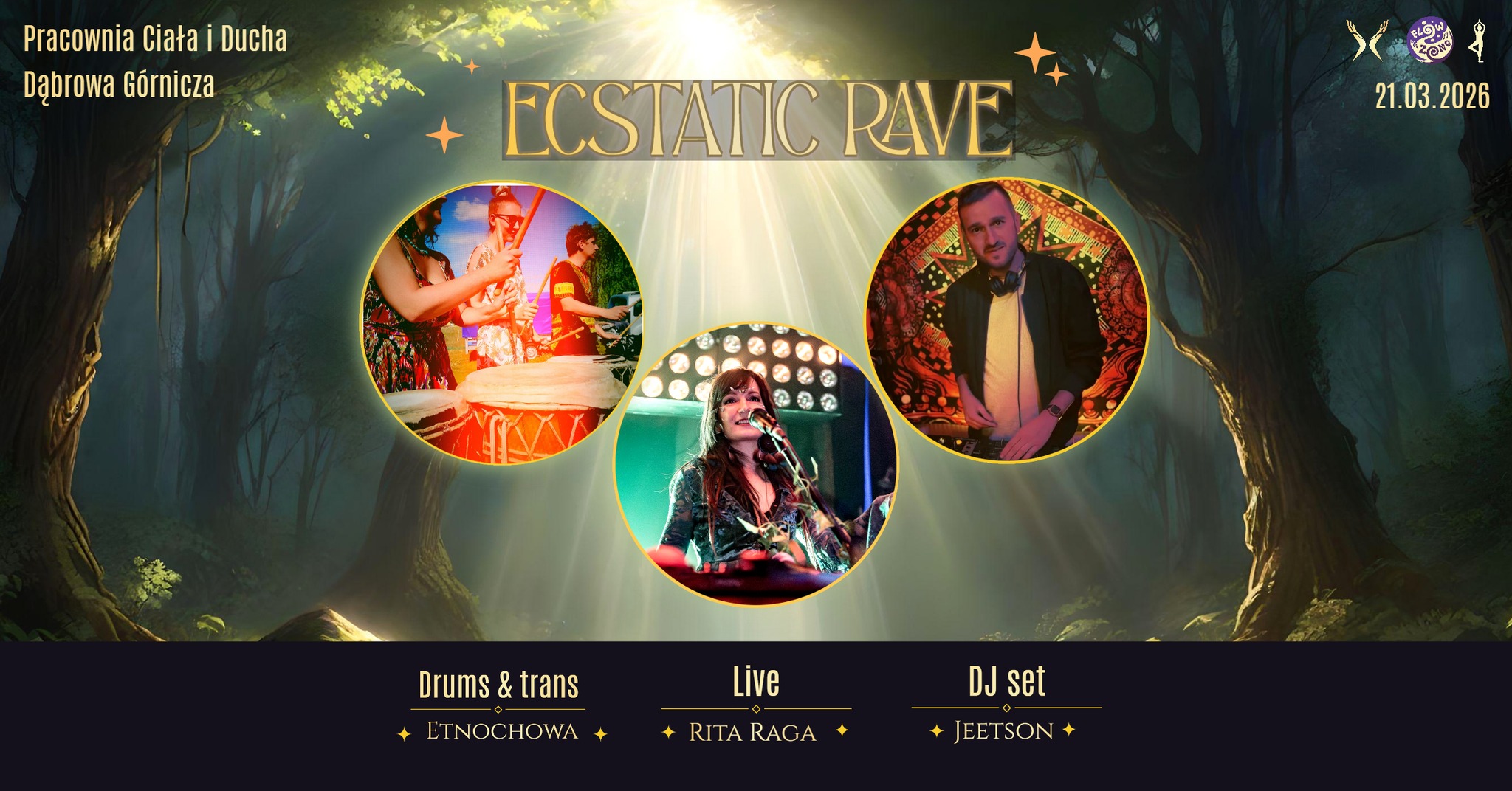 Ecstatic Rave: Taniec równonocy ✨ Rita Raga ✨ Etnochowa ✨ Jeetson