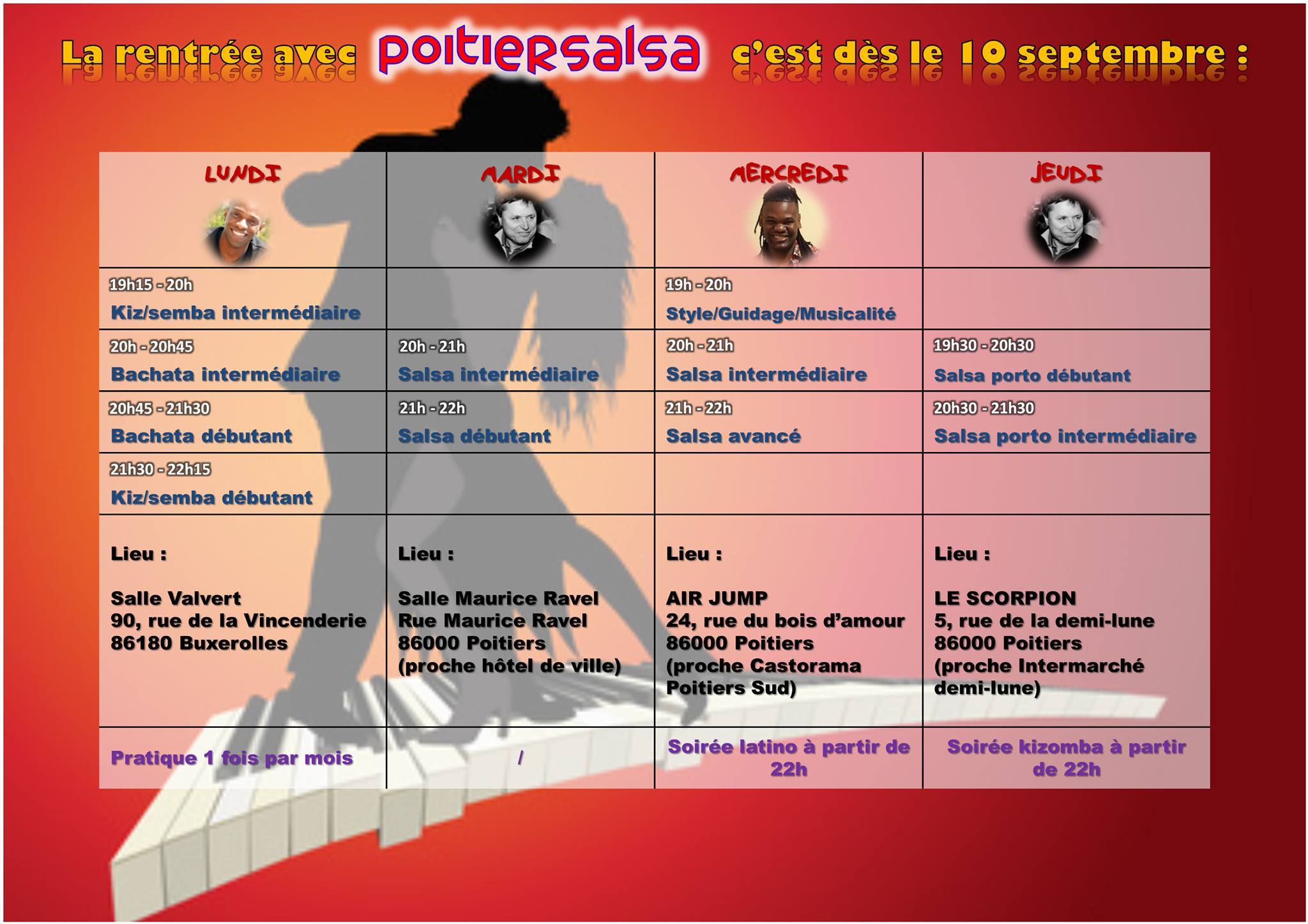 Rentrée Poitiersalsa 2018-2019