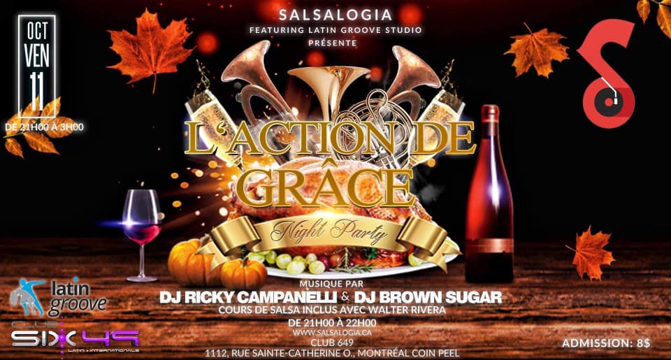 SalsaLOGIA: Action de Grâce avec Latin Groove ven. 11 octobre!