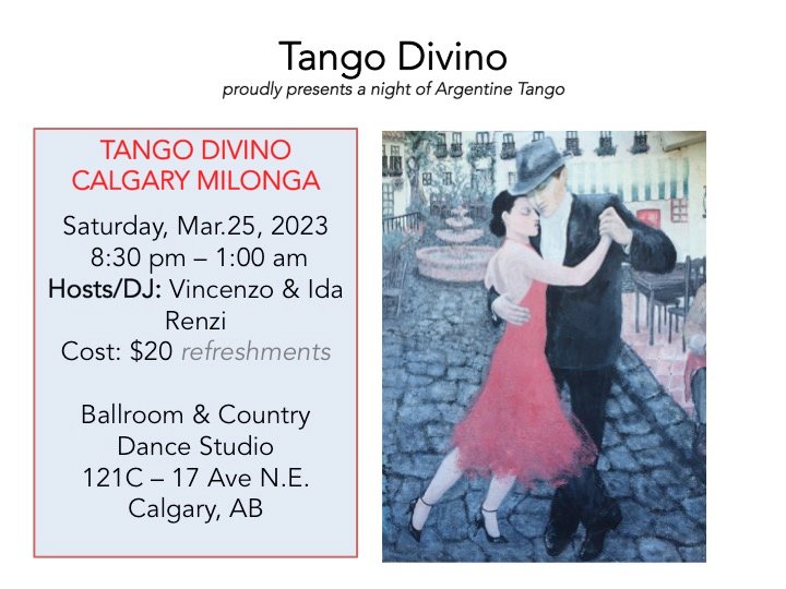 Tango Divino Calgary Milonga