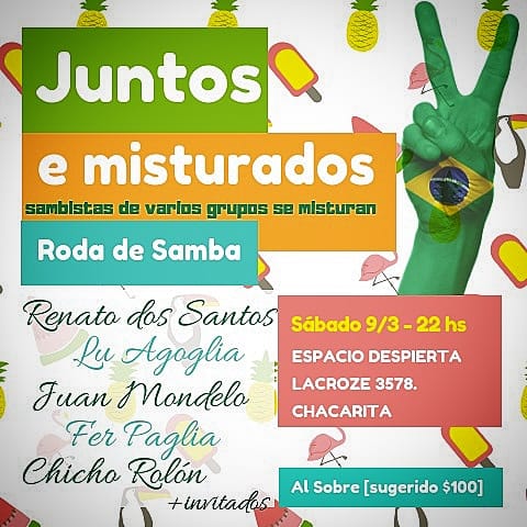 Mañana Sáb 9 3: Roda de Samba 'Juntxs E Misturadxs' @Despierta!