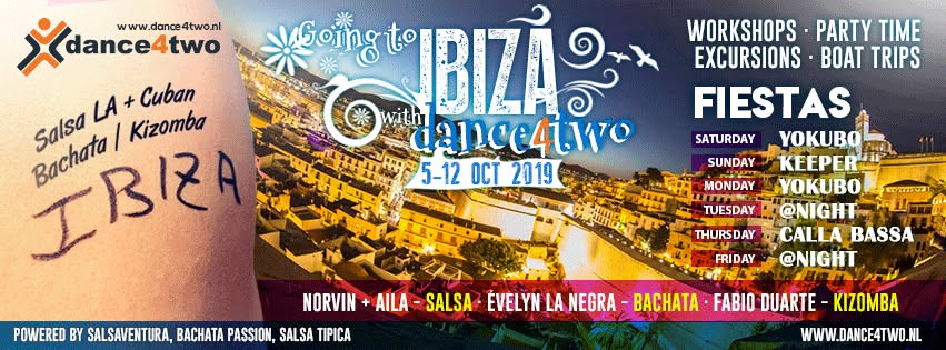 Dance4Two Ibiza holiday, Salsa Bachata Kizomba