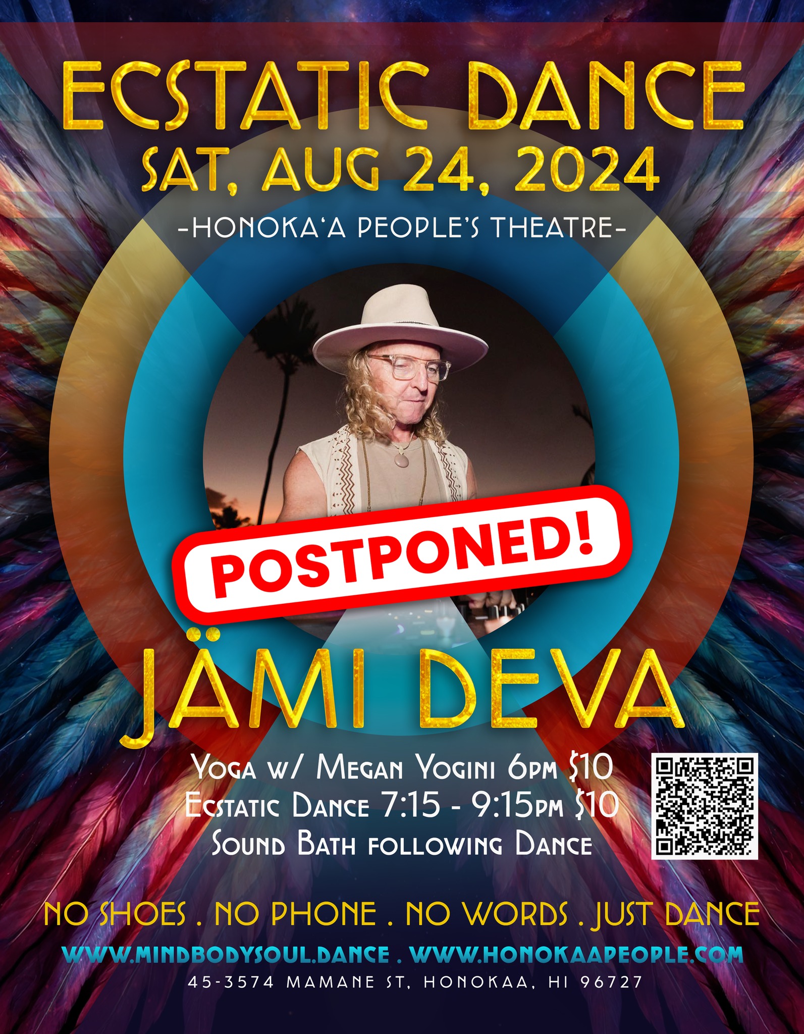 ⚠️ ((POSTPONED)) ⚠️ Ecstatic Dance Honokaa Jämi Deva & Megan Yogini