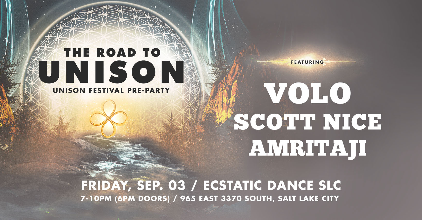 Ecstatic Dance SLC Presents: Road to Unison w. VOLO, Scott Nice & Amritaji
