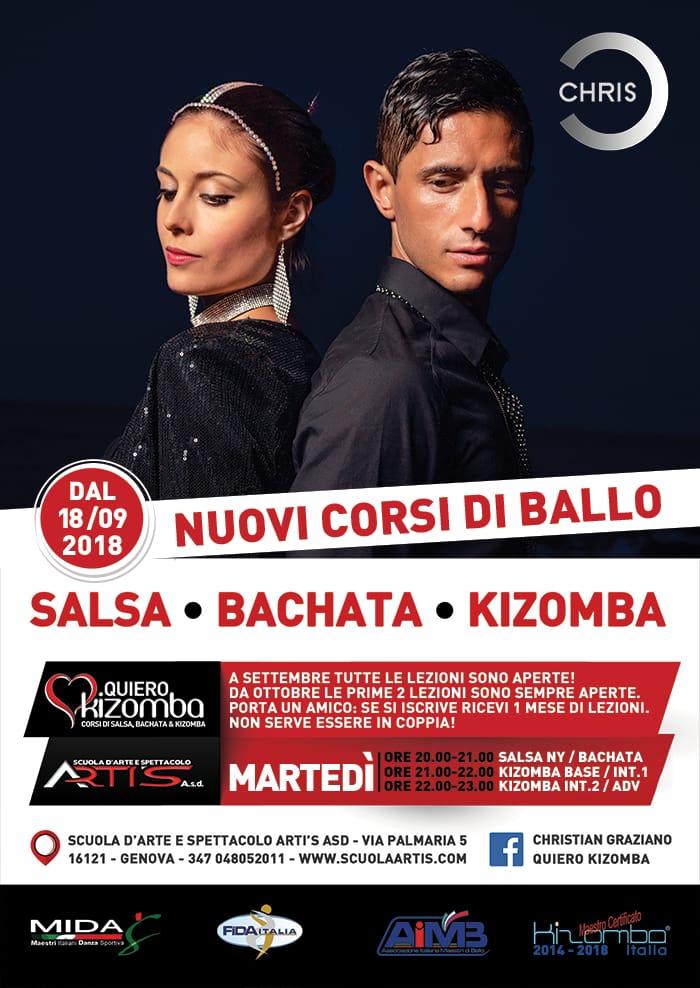 Corsi di Salsa-Bachata-Kizomba Chris&Ary c o Arti's
