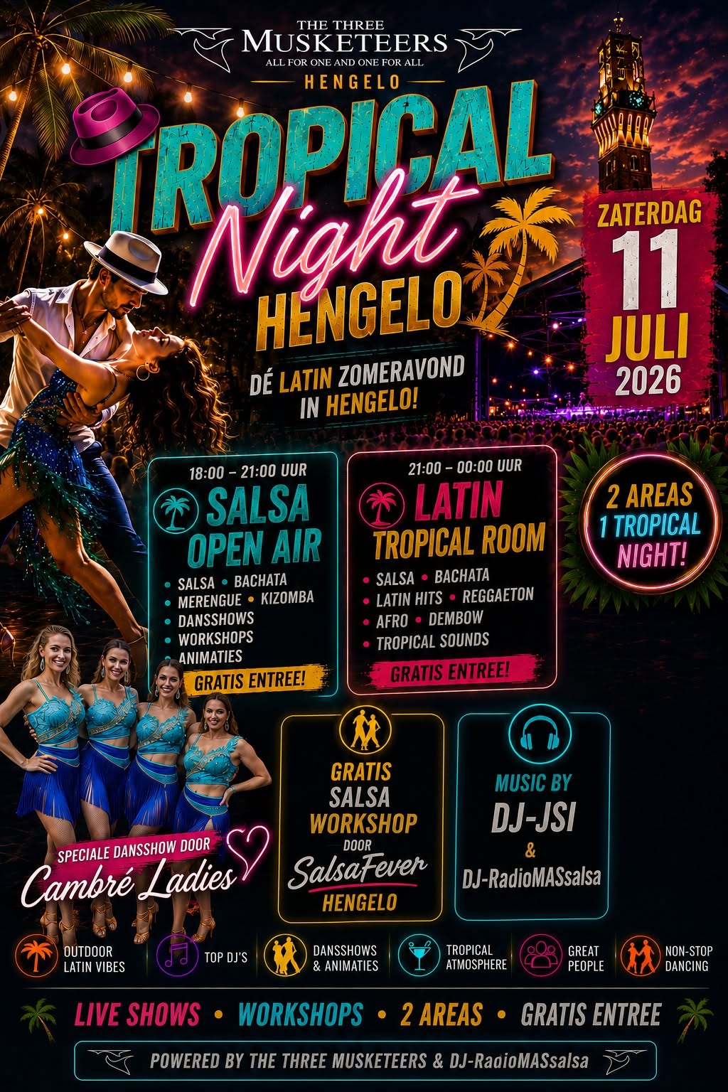 π΄ Tropical Night Hengelo 2026 Salsa Open Air & Latin Tropical Room ππΊ