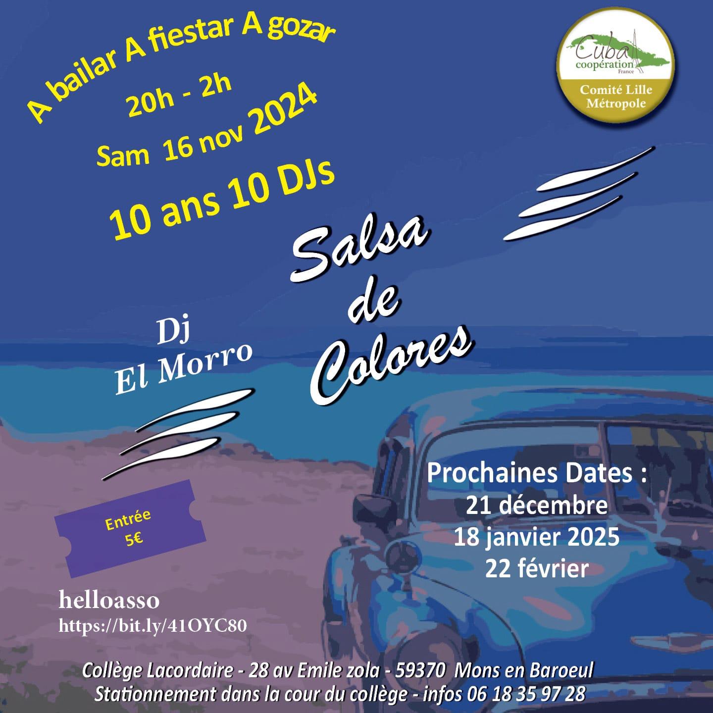 SALSA DE COLORES avec Dj EL MORRO et ses 11 invités !