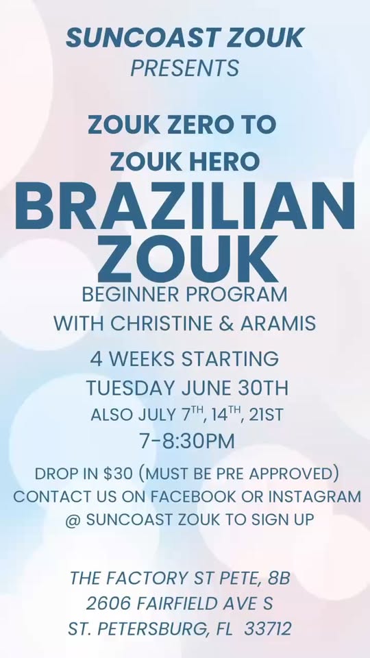 Brazilian Zouk Beginner Series in St Pete