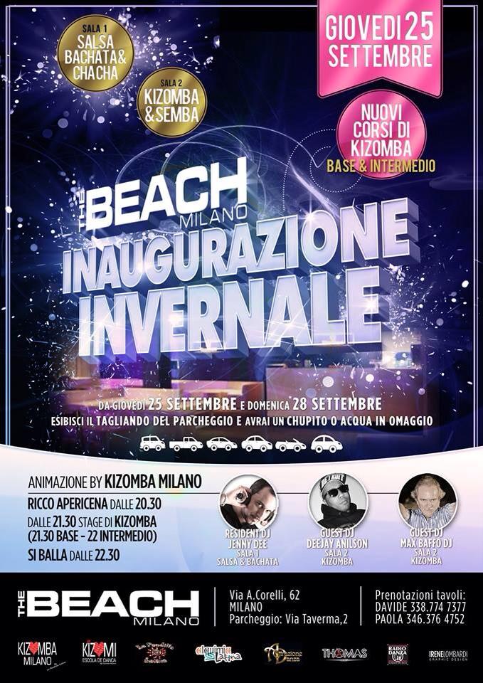 INAUGURAZIONE Giovedi invernale latino The Beach