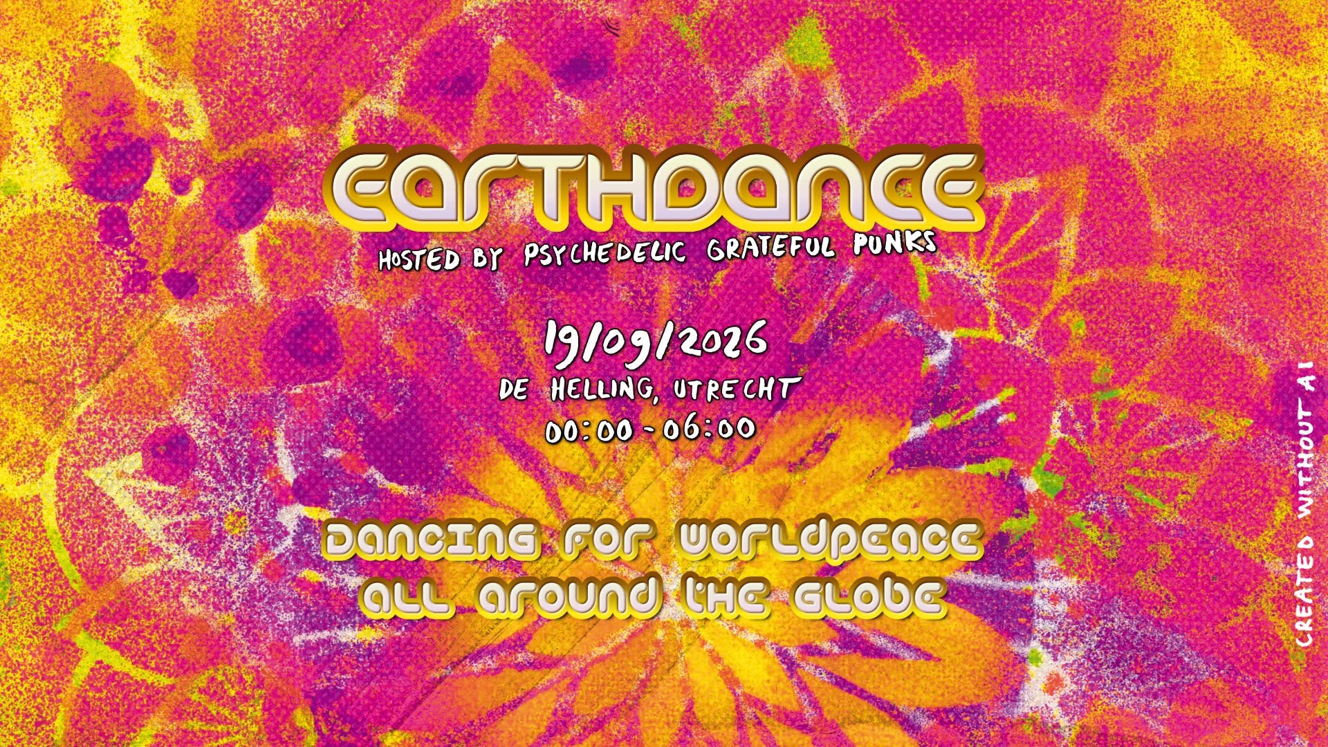 PGP hosts 'Earthdance 2026 - Utrecht' (party for peace & charity)