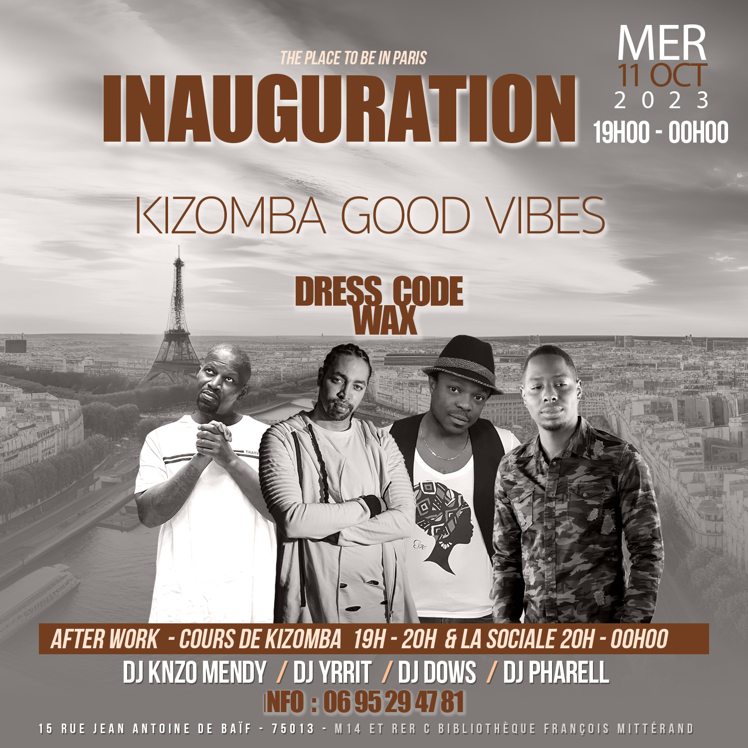 NEW SPOT GRATUIT IENTREE GRATUITE I INAUGURATION KIZOMBA GOOD VIBES PARIS I DRESS CODE WAX