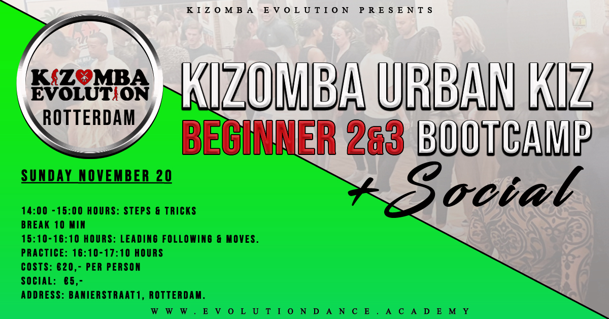 KIZOMBA BEGINNER 2 AND 3 BOOTCAMP & SOCIAL ROTTERDAM