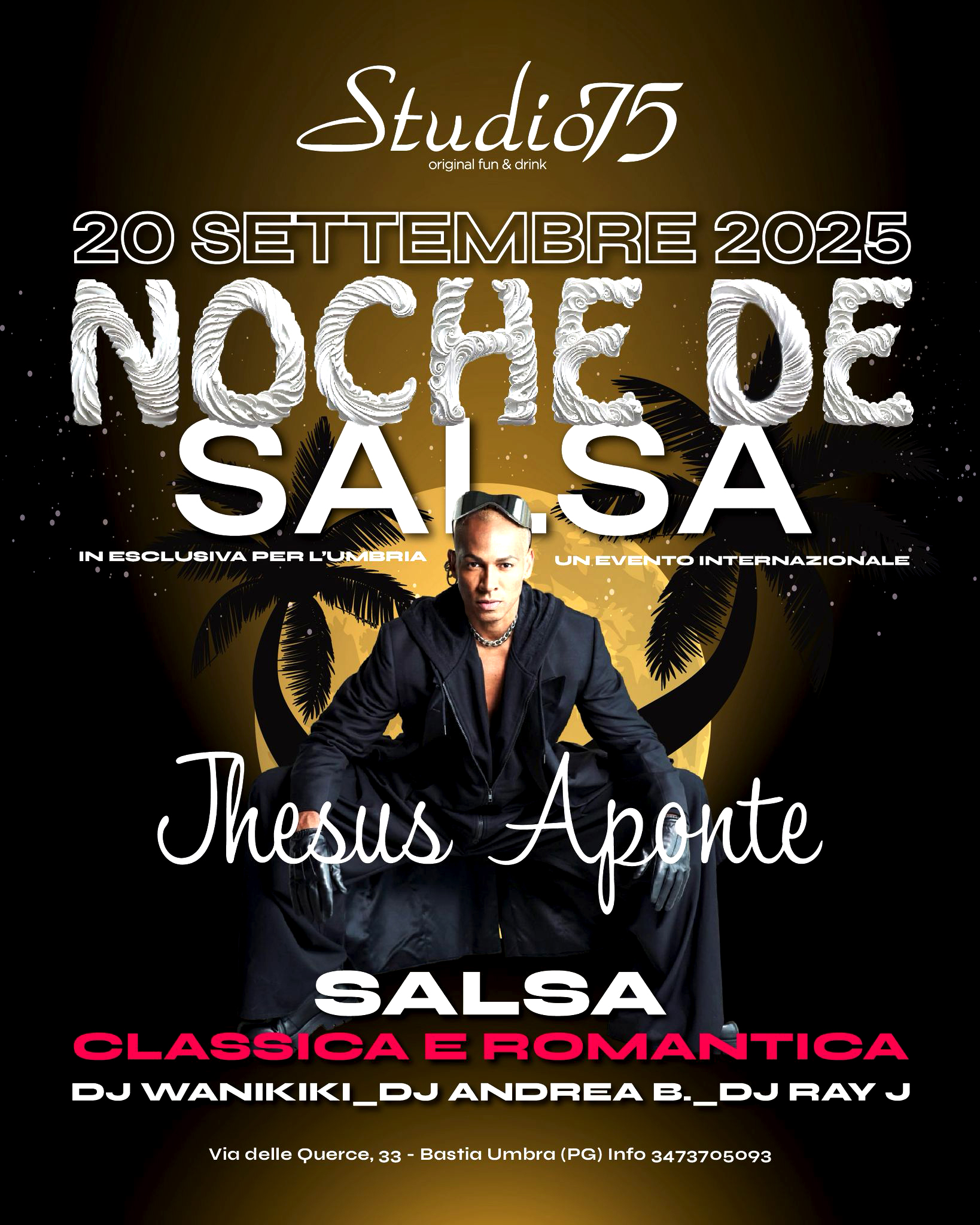 Jhesus Aponte a Perugia - Stage e serata