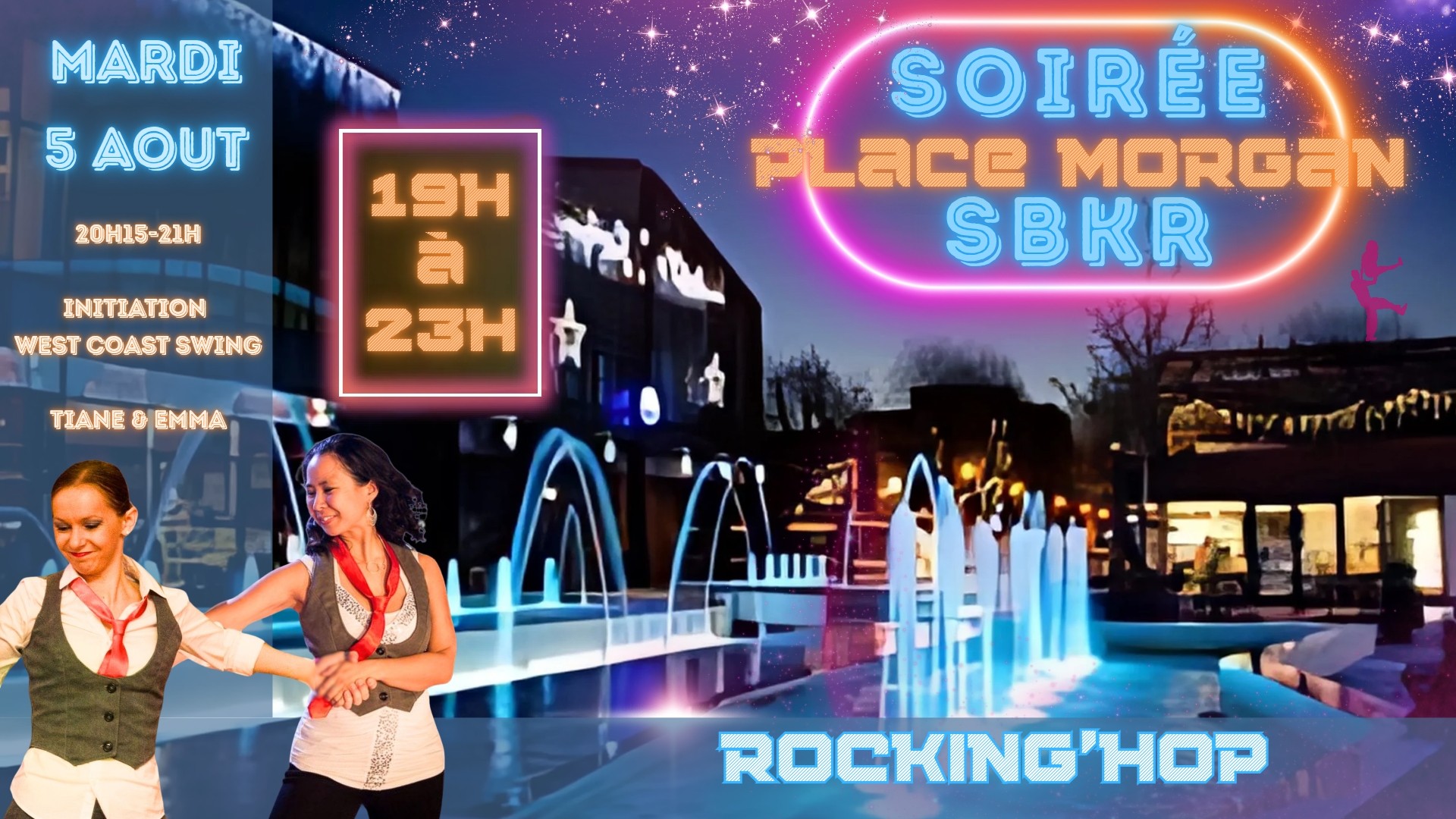 Soirée SBKR gratuite Place Morgan mardi 5 août