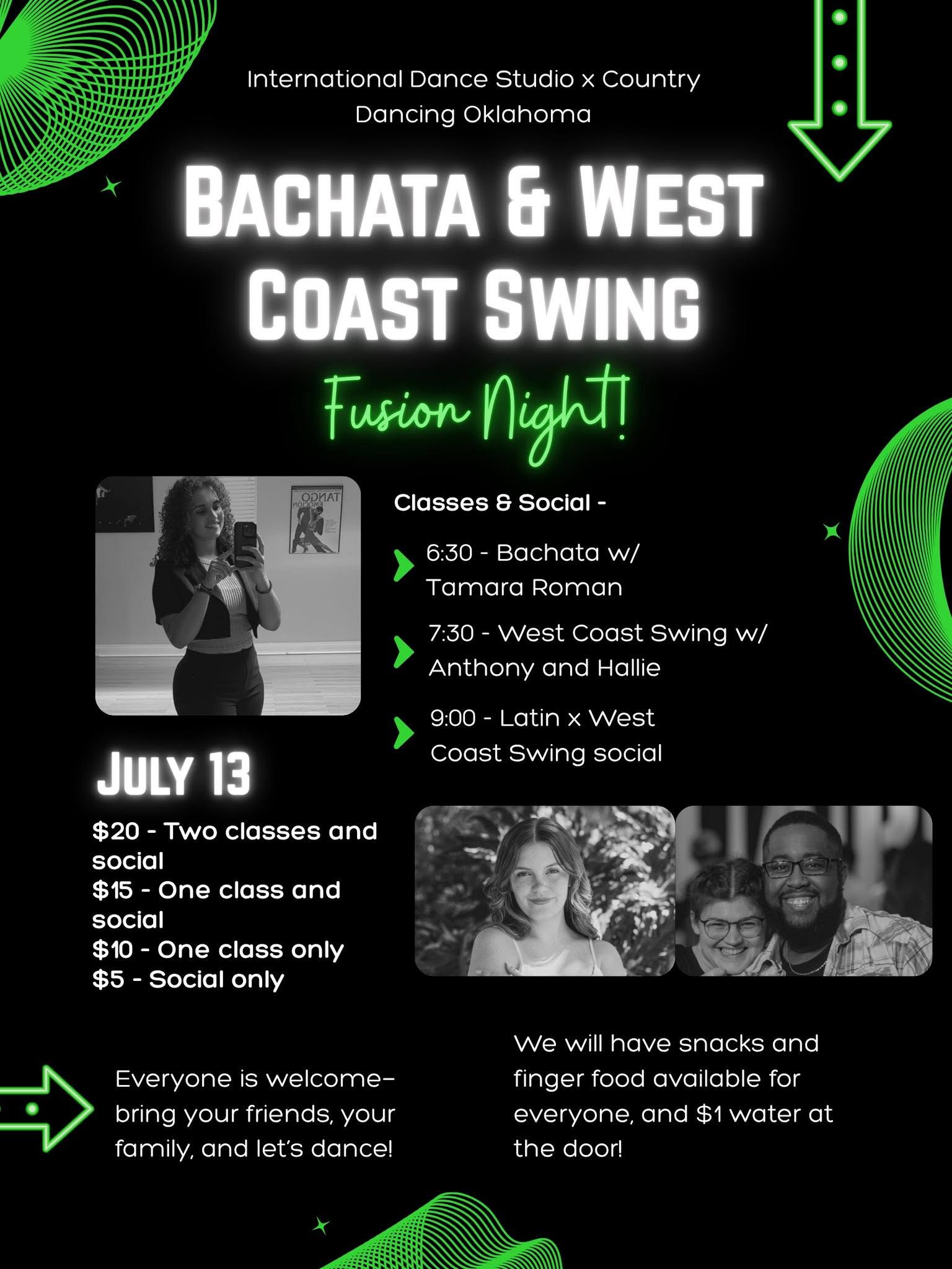 Bachata and West Coast Swing Fusion Night