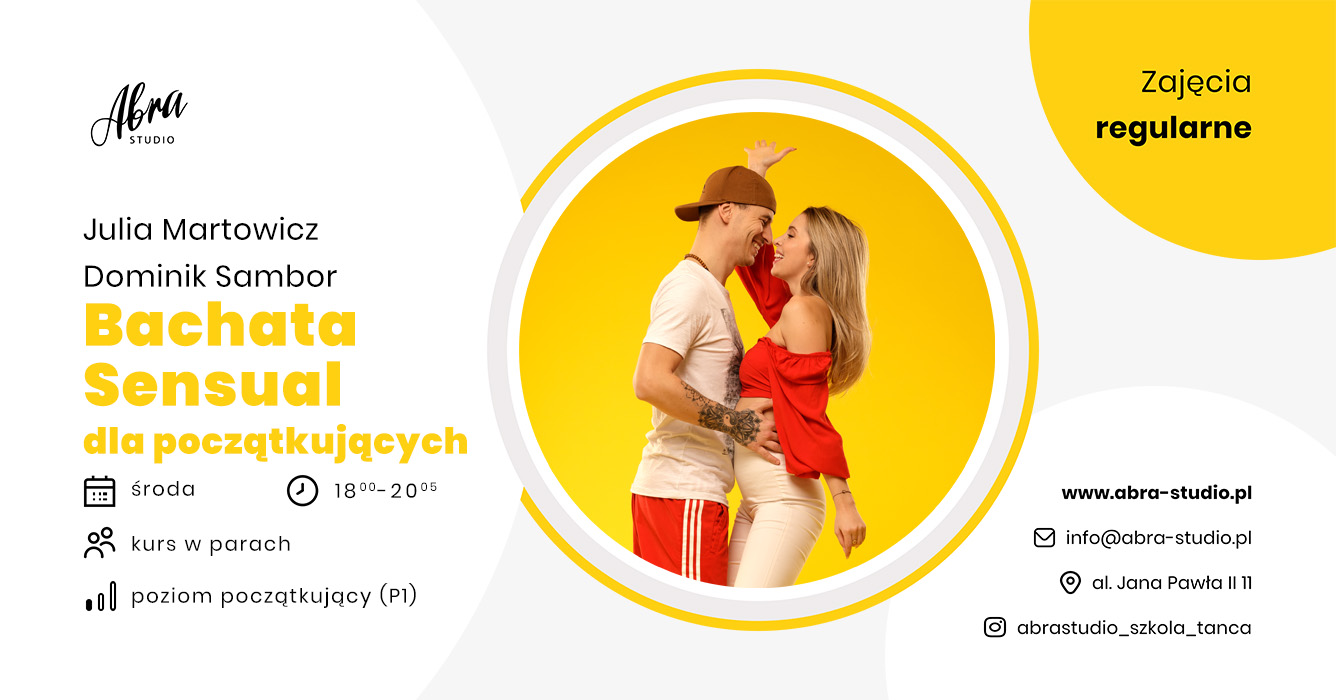 Bachata Sensual dla początkujących (P1) z Julią i Samborem! Start 21 września