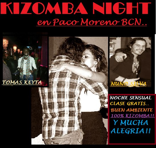 DIADA de KIZOMBA, este MARTES en PACO MORENO!!!