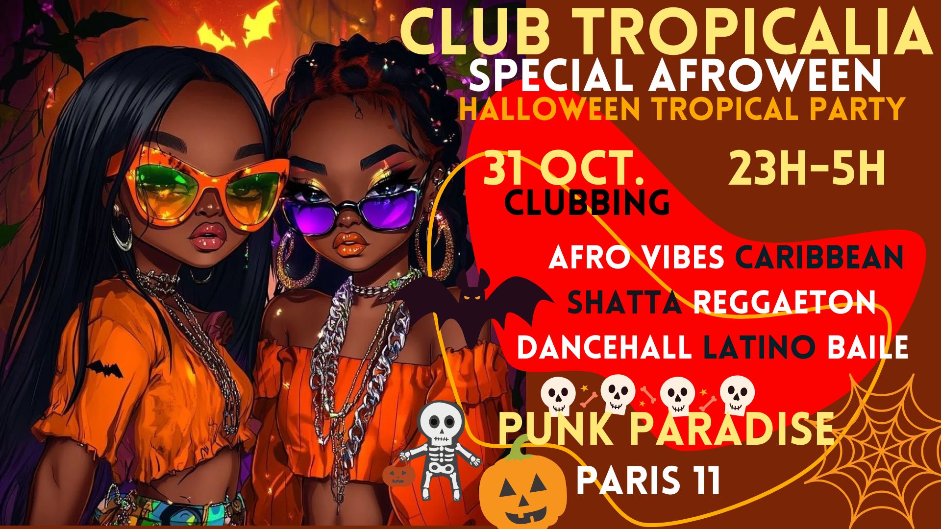 Club Tropicalia spécial Afroween - Halloween Tropical Party !