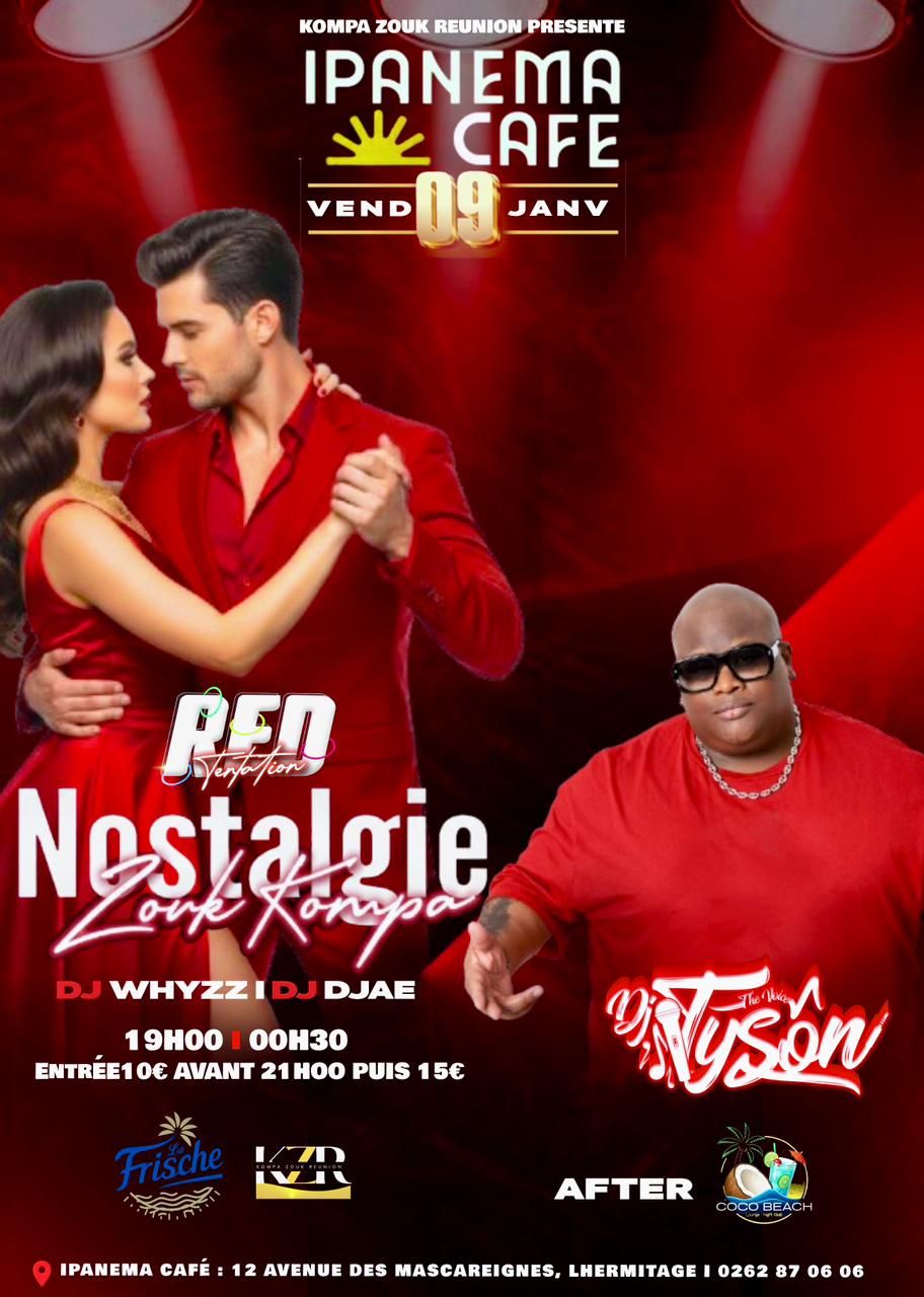 🟥RED TENTATION🟥Nostalgie Zouk Kompa💃🕺AFTER COCO BEACH