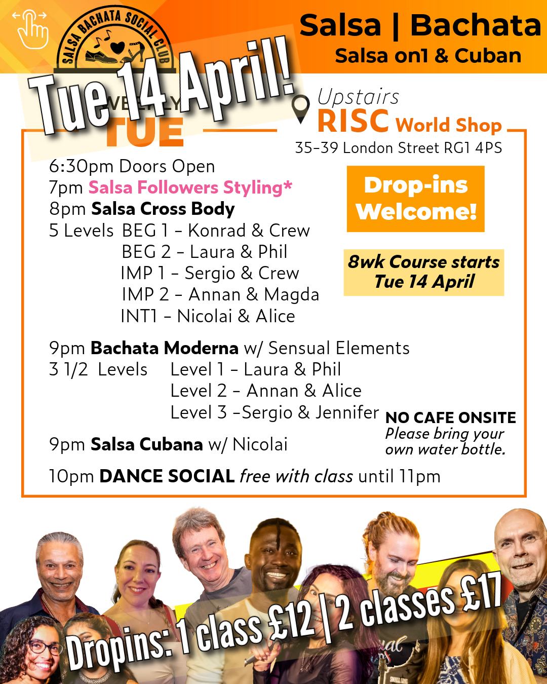 Salsa & Bachata Weekly Classes: Courses& Dropin Lessons