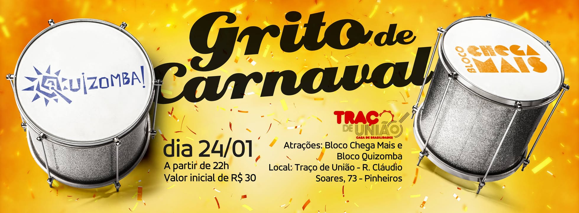 Grito de Carnaval dos Blocos Quizomba e Chega Mais