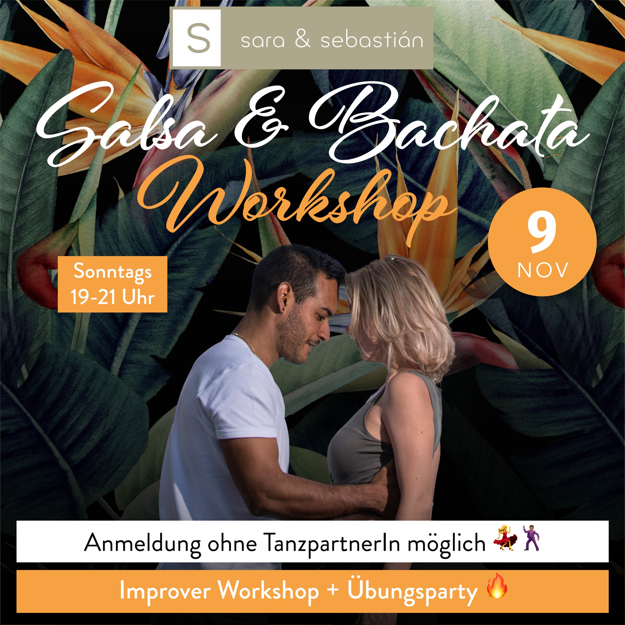 Salsa und Bachata Sensual Workshop für Improver + Übungsparty