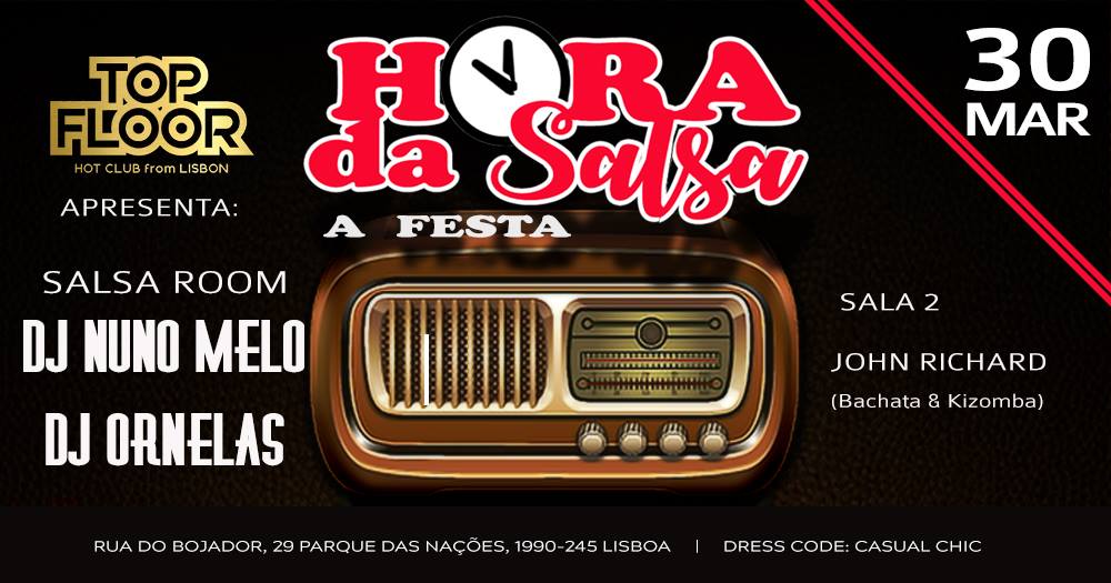 Hoje: Hora da Salsa, a festa - 30 Março - Top Floor