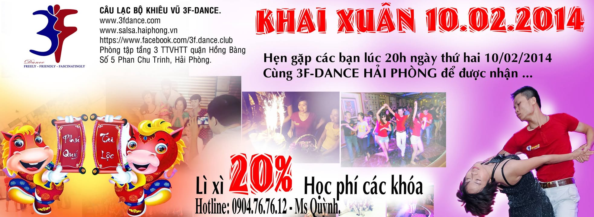 LỊCH KHAI GIẢNG CHÀO XUÂN THÁNG 02 2014 cùng SALSA BACHATA MERENGUE ZOUK LAMBADA.