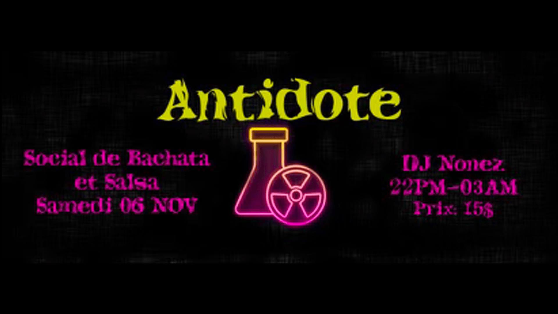 Samedi Cosy Antidote de Salsa et Bachata à 22h 20 NOV