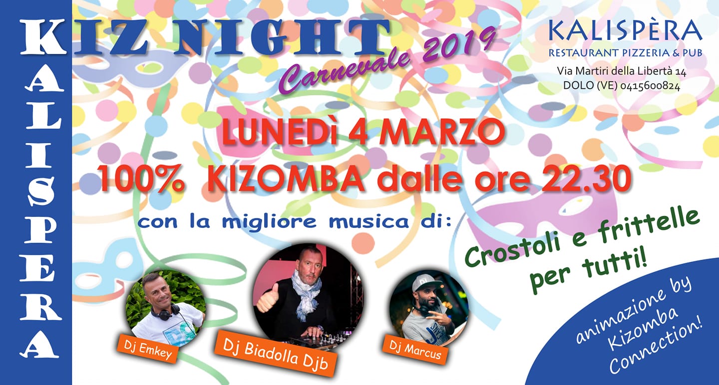 4 Marzo 2019 KIZNight di CARNEVALE Al Kalispera