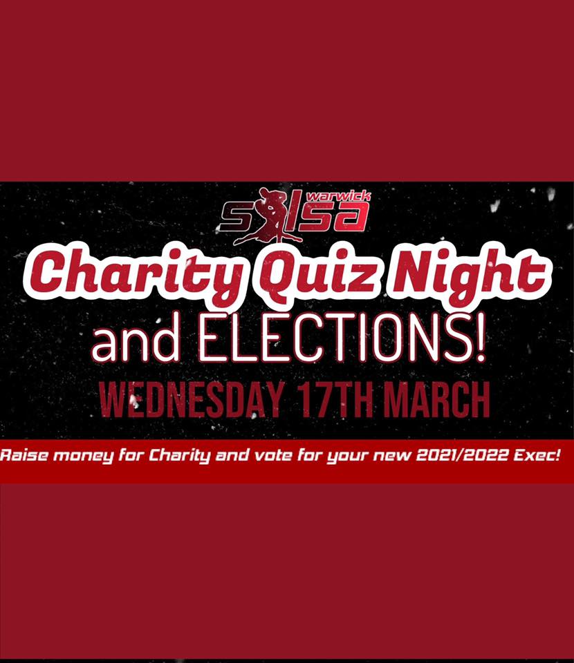 Warwick Salsa Charity Quiz Night and Elections !