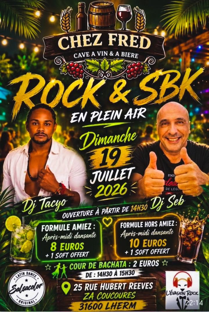 Rock sbk a la cave de fred dimanche 19 juillet