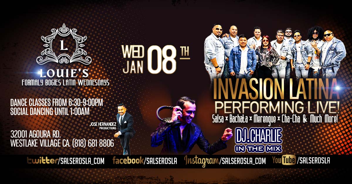 Invasion Latina live at Club Louie's Salsa & Bachata night