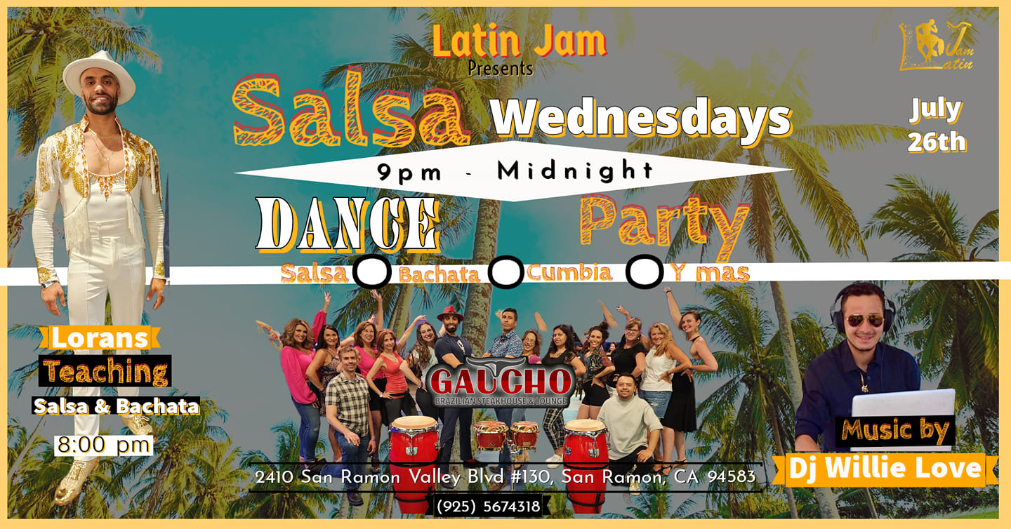Salsa Wednesdays dance party Salsa class Bachata Class