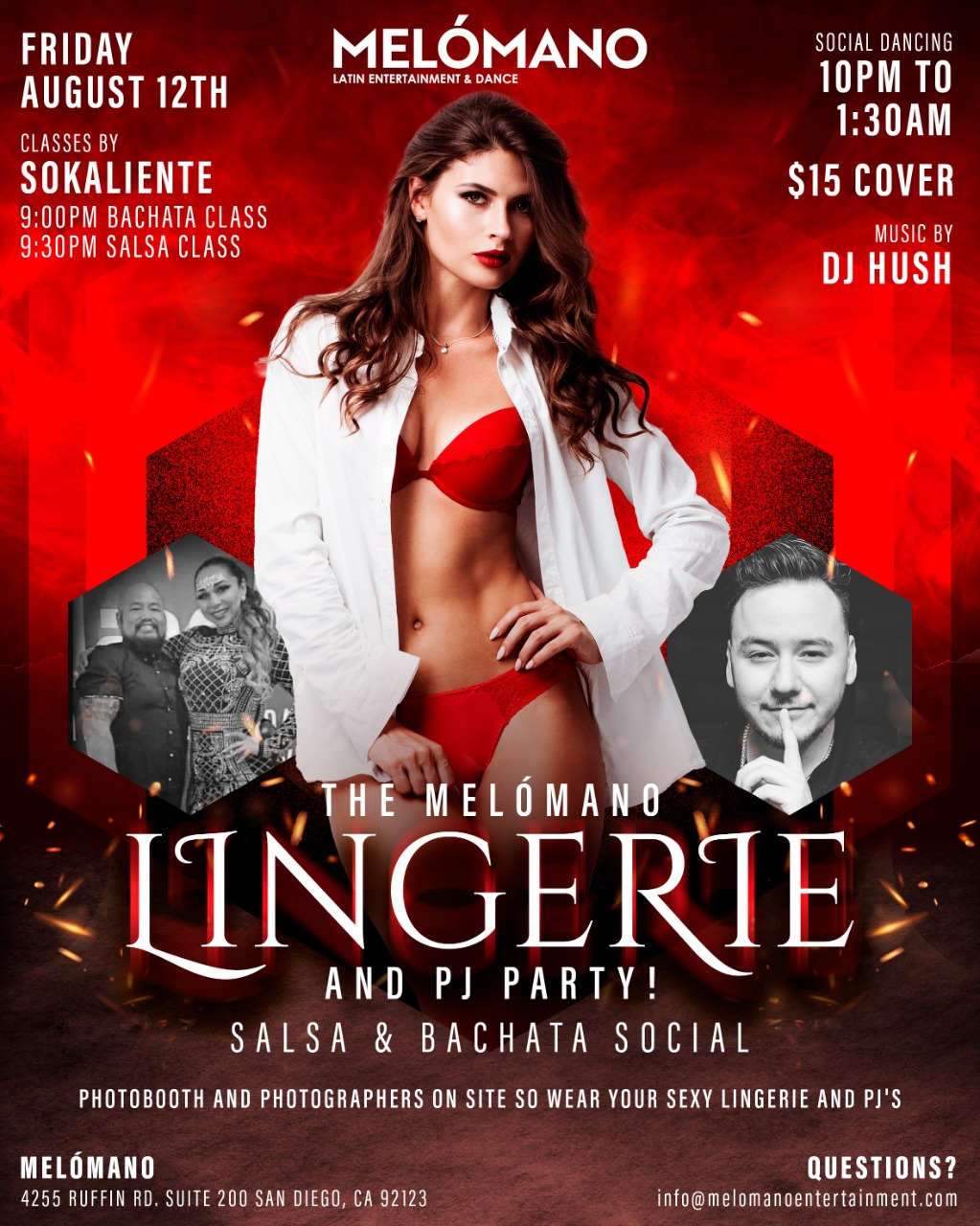Melómano Salsa & Bachata Lingerie & PJ Party! Friday 8 12!