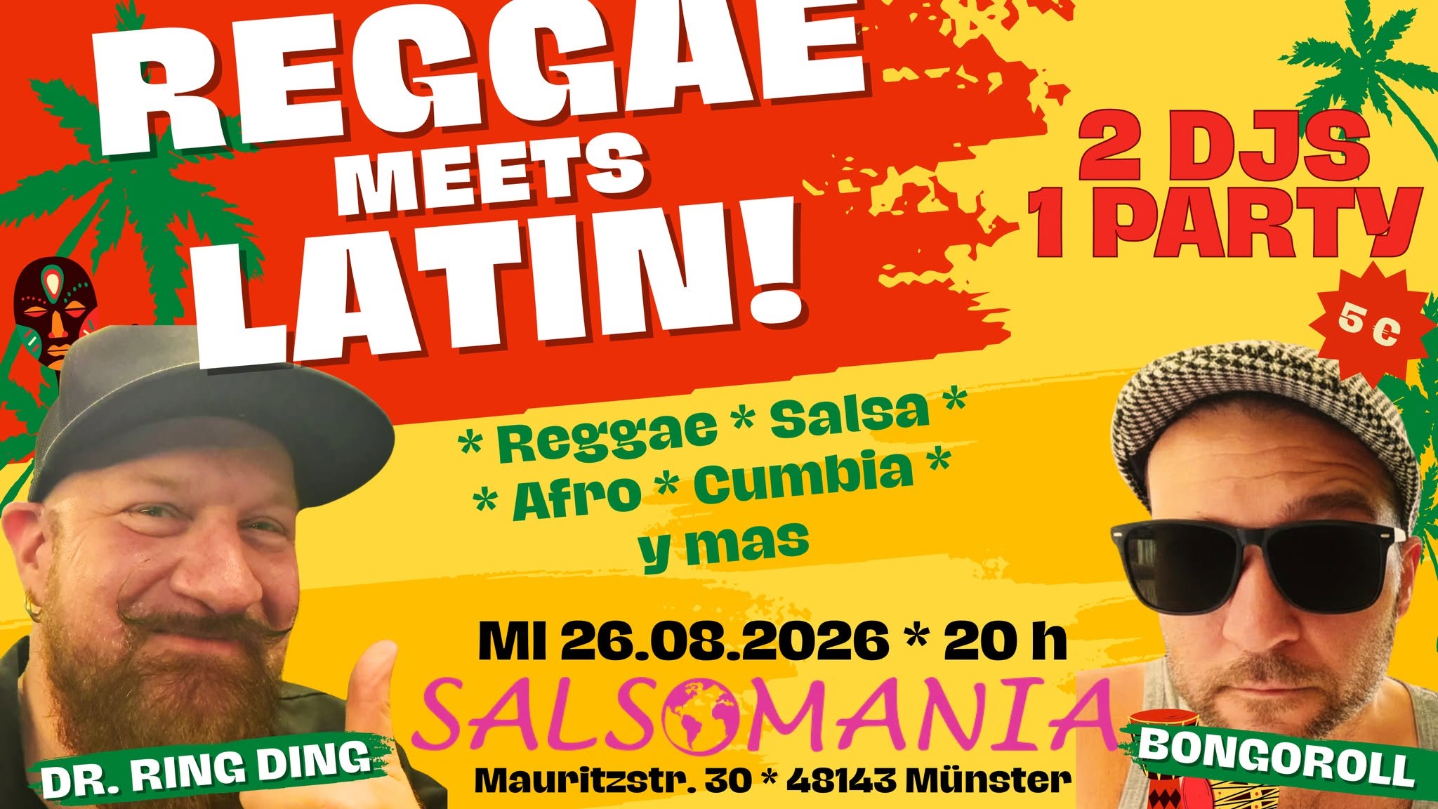 Reggae meets Latin! DJs Dr. Ring Ding & Bongoroll (Barcelona)
