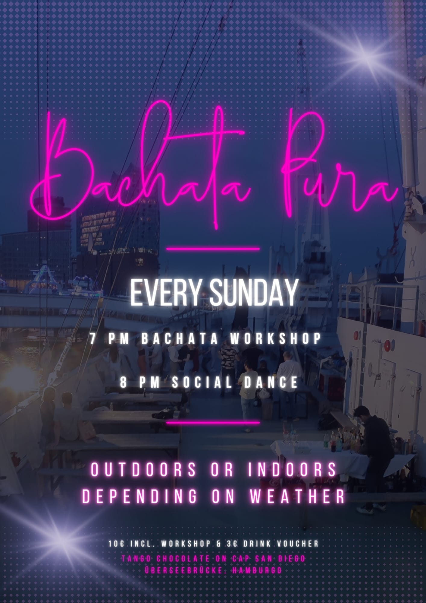 Bachata Pura Workshop & Party on Sundays π Cap San Diego β΅