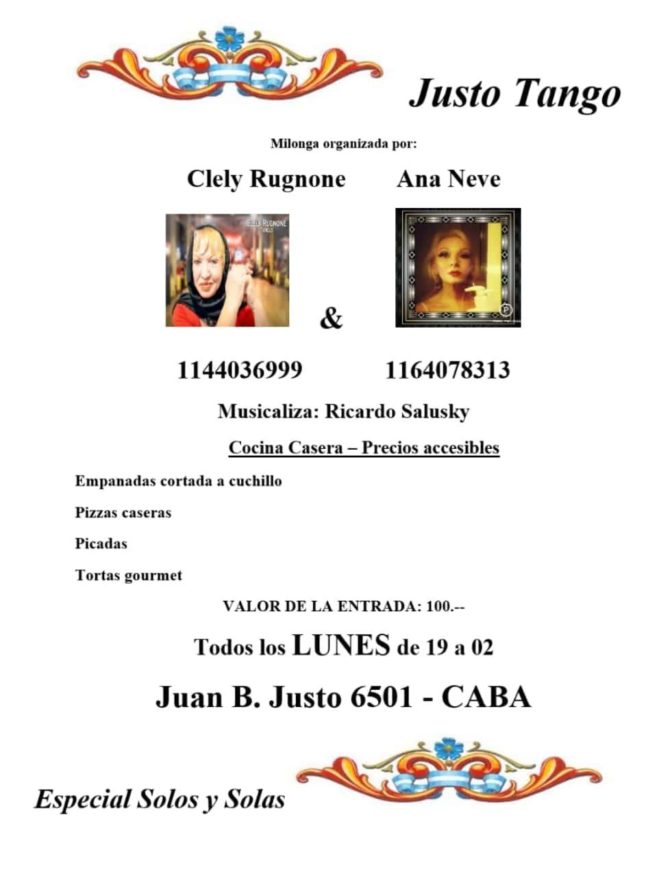 JUSTO TANGO en Juan B. JUSTO