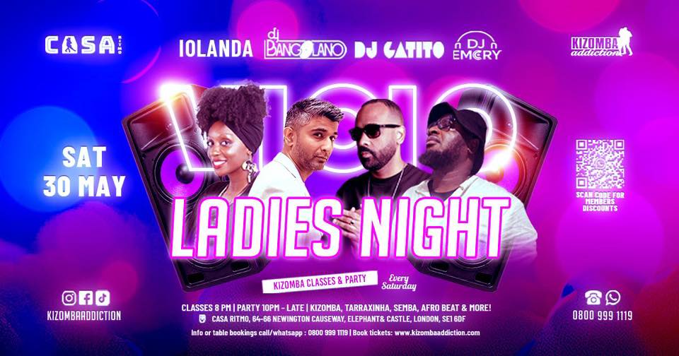 🎶 London’s No.1 Kizomba Party : Vicio Ladies Night with DJ Bangolano 🐰🎉